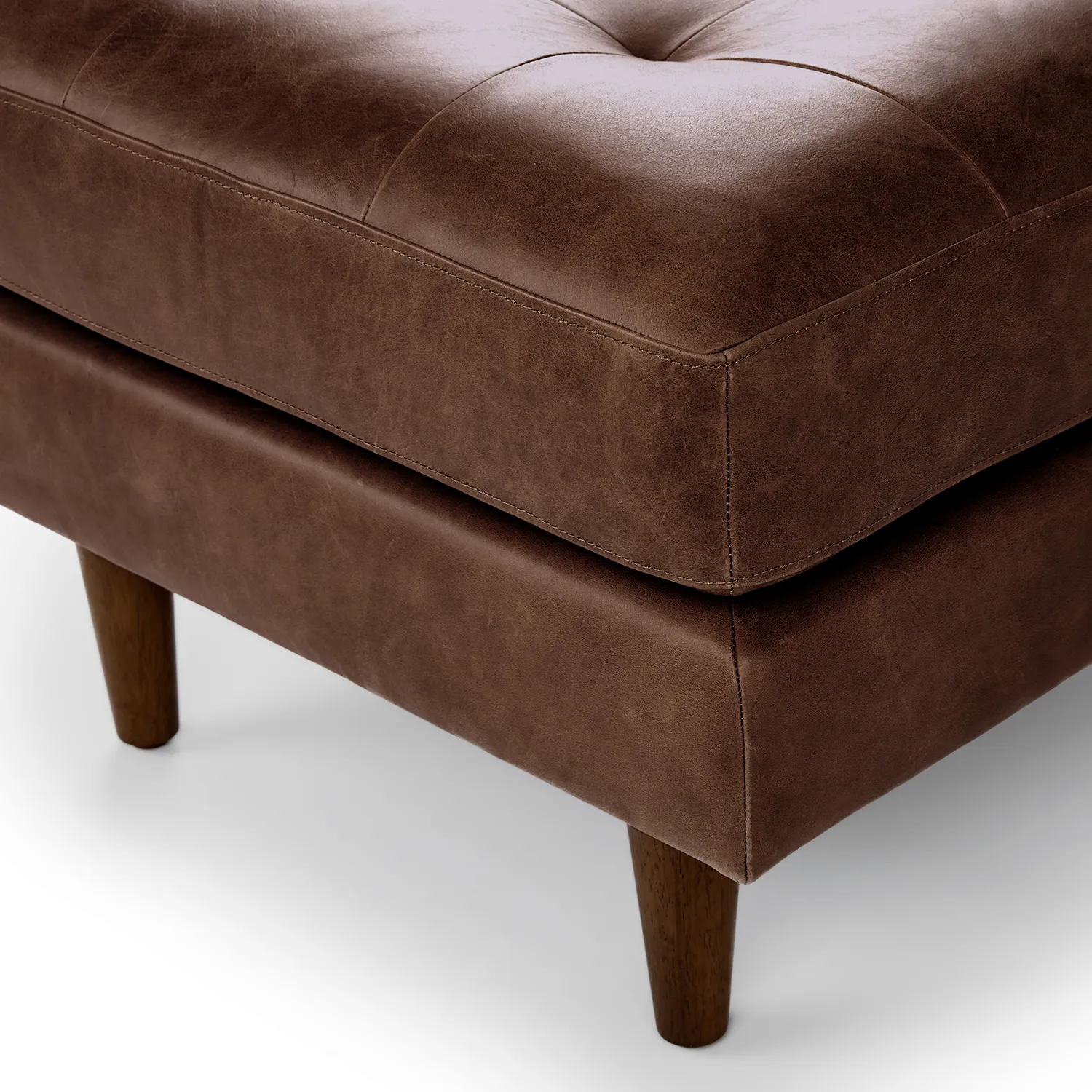 Sven 30_ Leather Ottoman - Charme Chocolat - Image 6