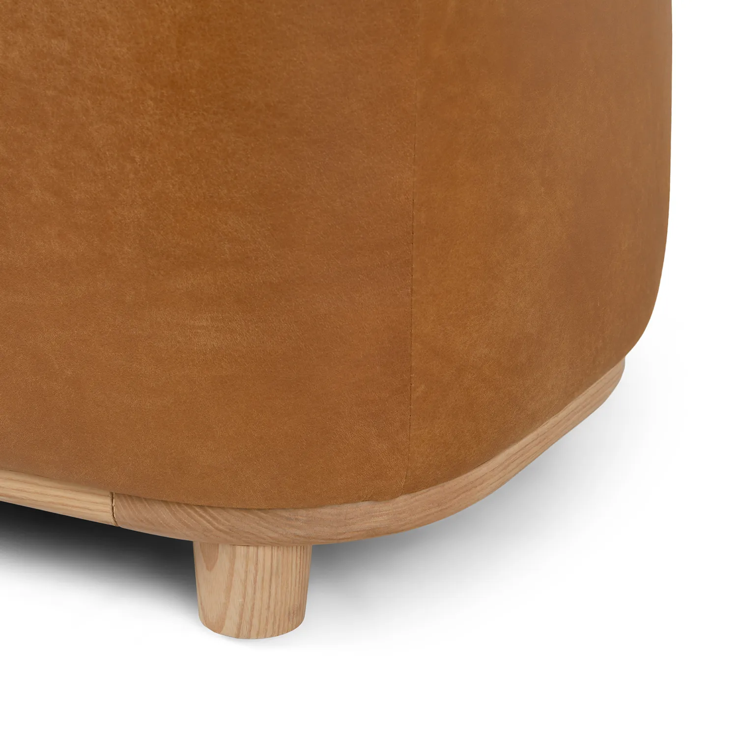 Maribo 48_ Leather Storage Ottoman - Rawhide Tan - Image 9