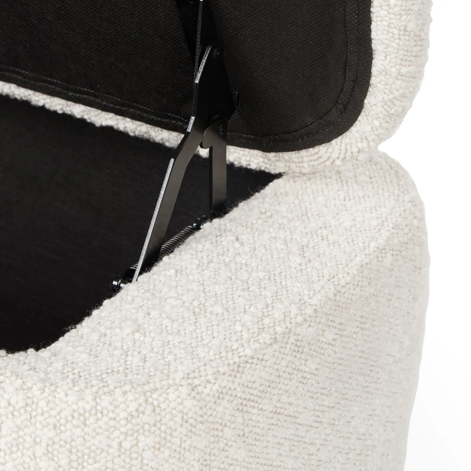Maribo 48_ Storage Ottoman - Ivory Bouclé - Image 9