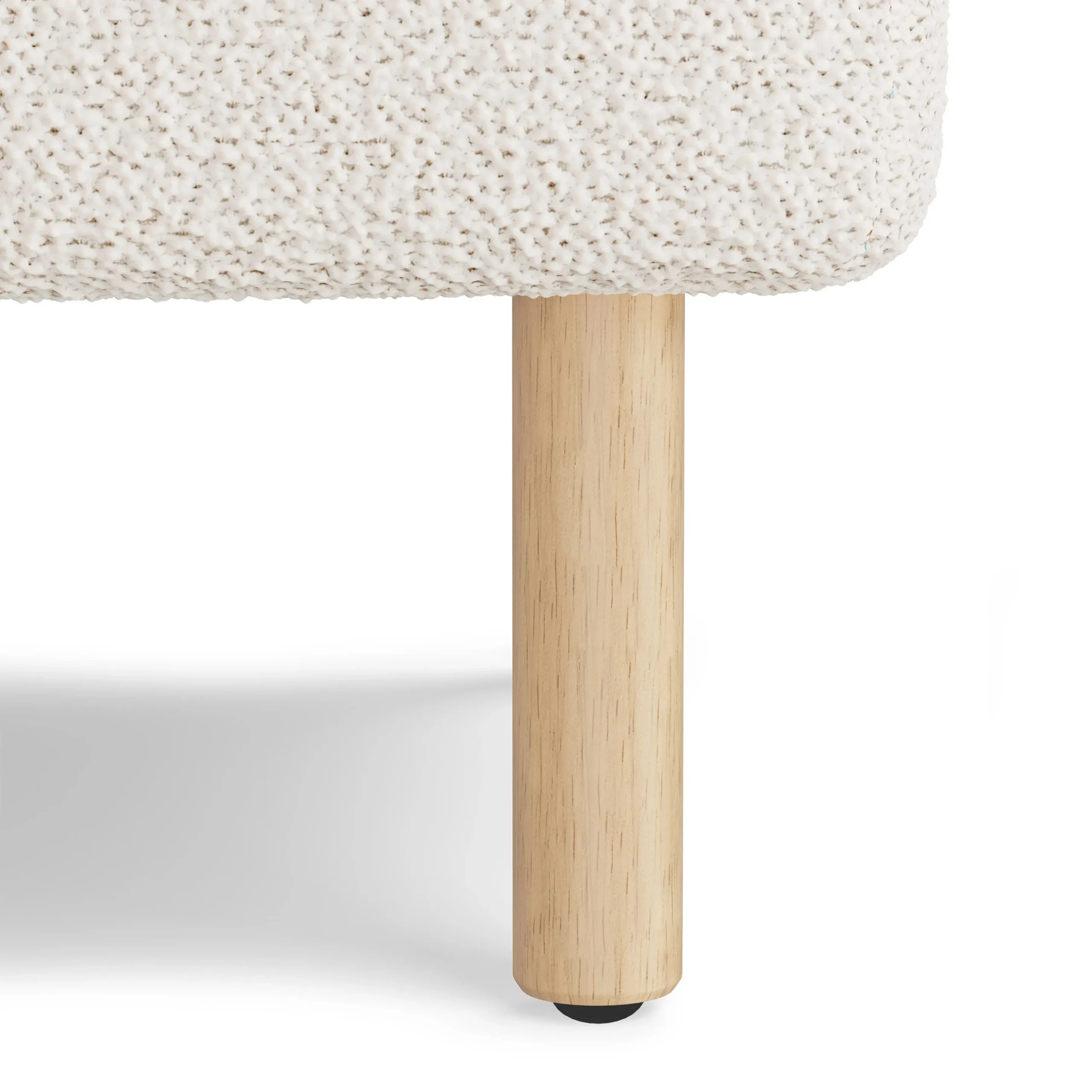 Sanders 35.5_ Ottoman - Ivory Wool Bouclé - Image 4