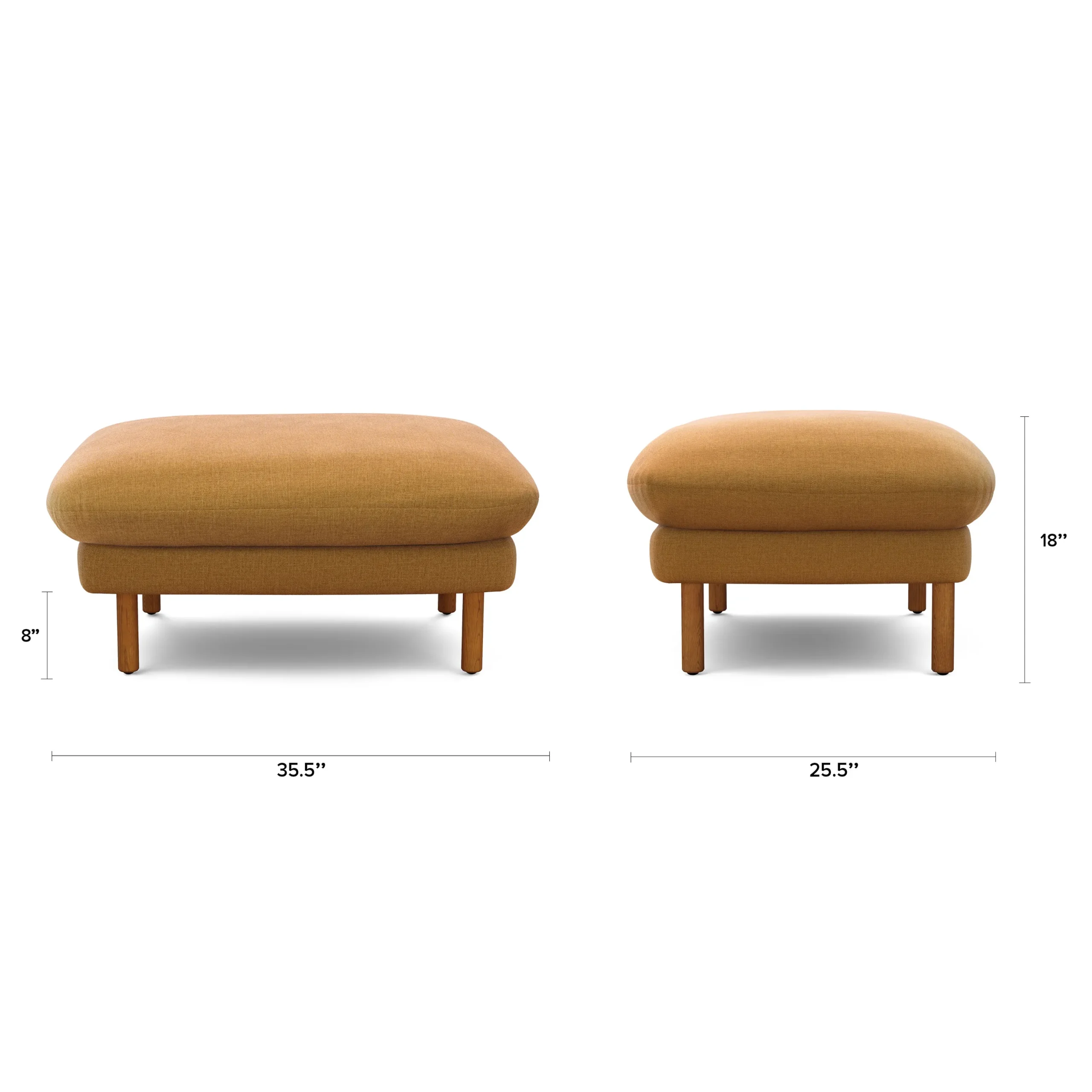 Sanders 35.5_ Ottoman - Hestia Ginger - Image 2