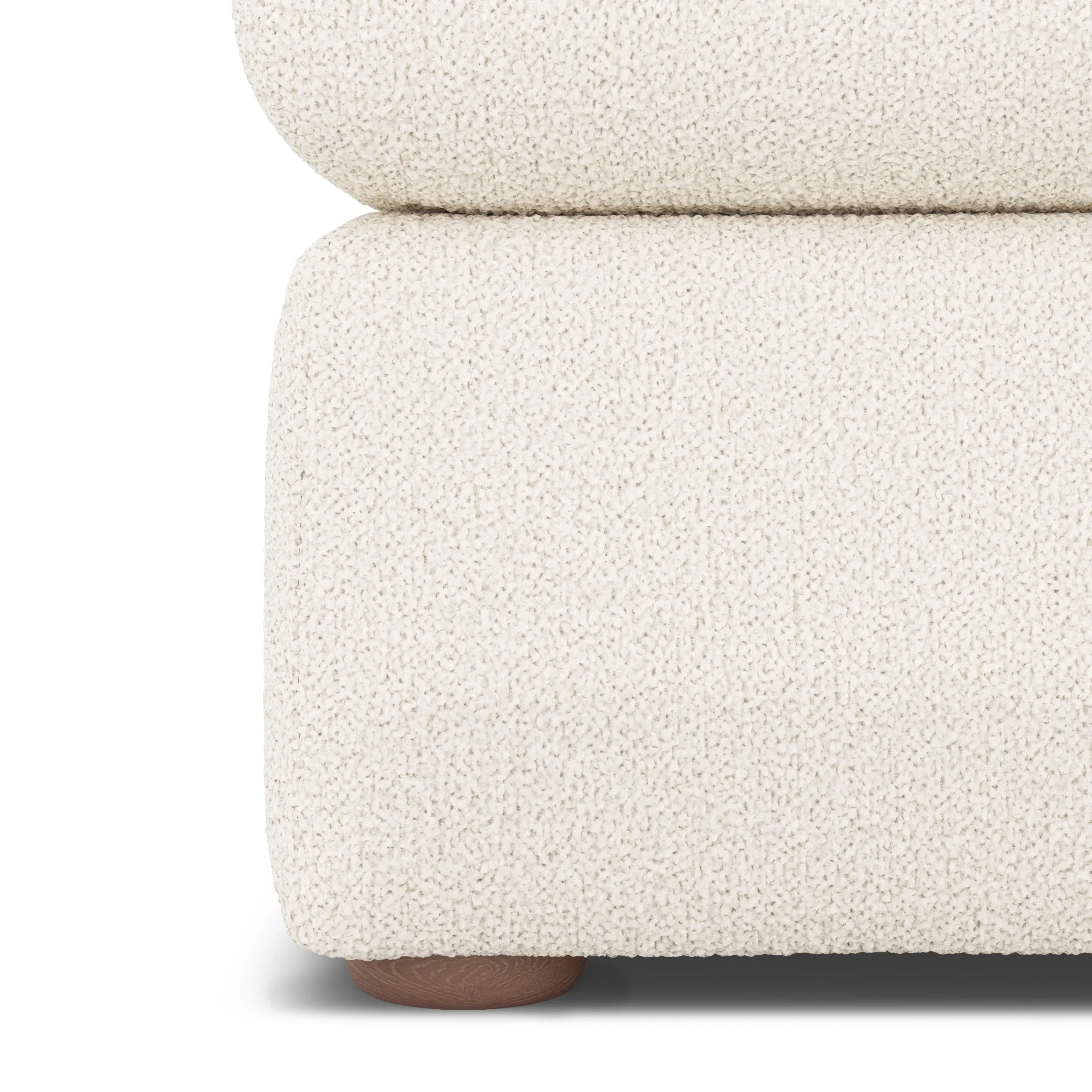 Marina 28.5_ Ottoman - Ivory Wool Bouclé - Image 9