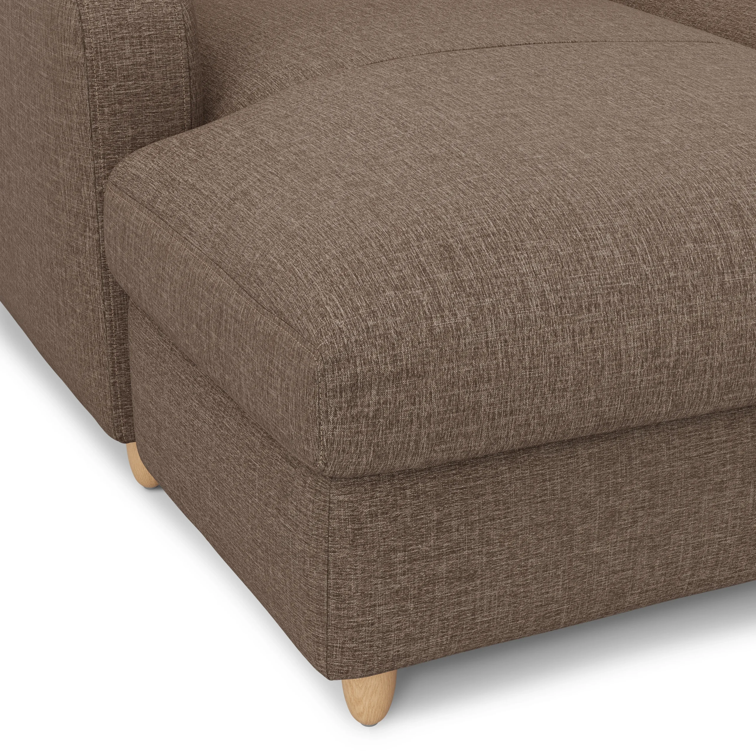 Vati 80_ Left Storage Sectional - Natural Oak and Buckler Brown - Image 9