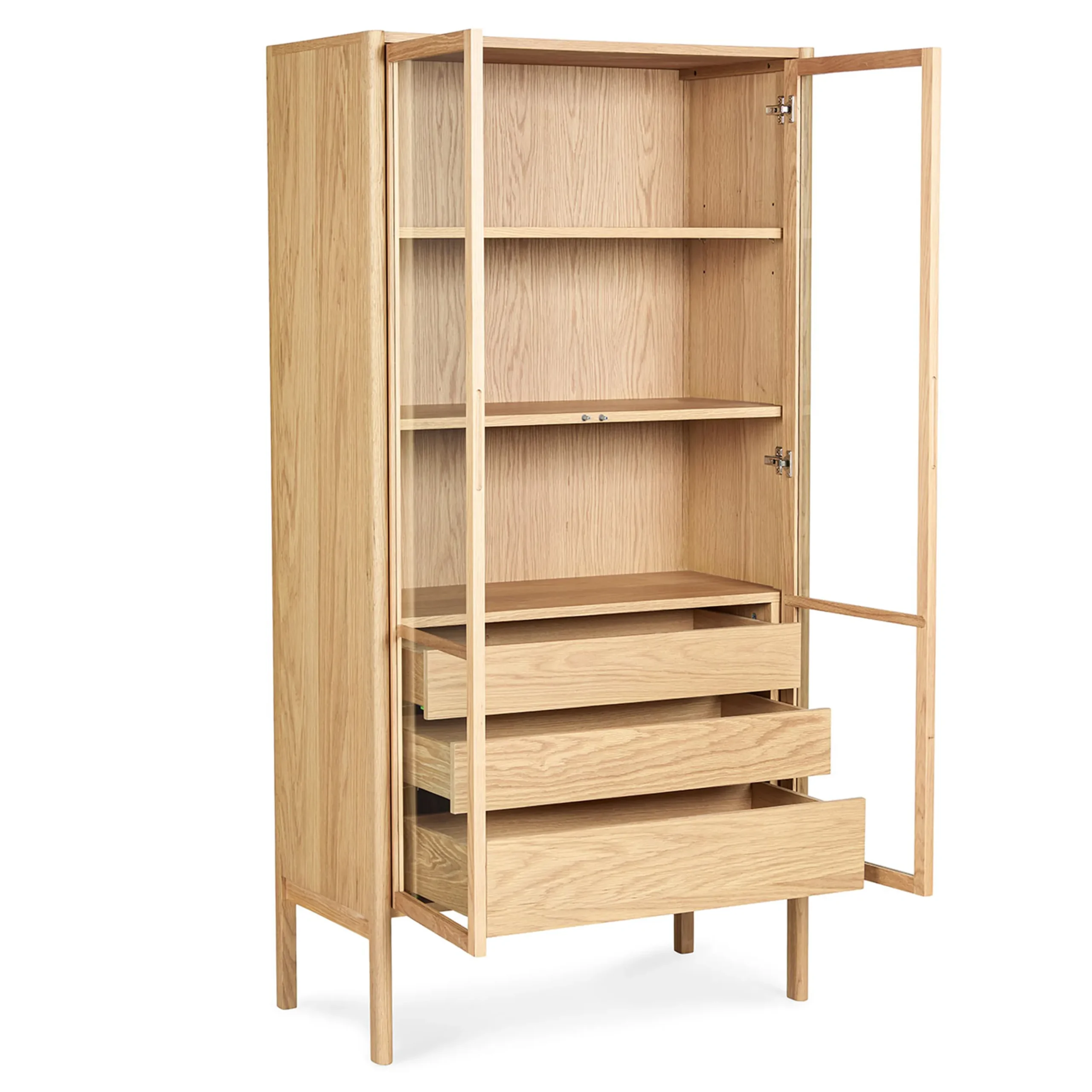 Mysen 35.5_ Glass Cabinet - Natural Oak - Image 9