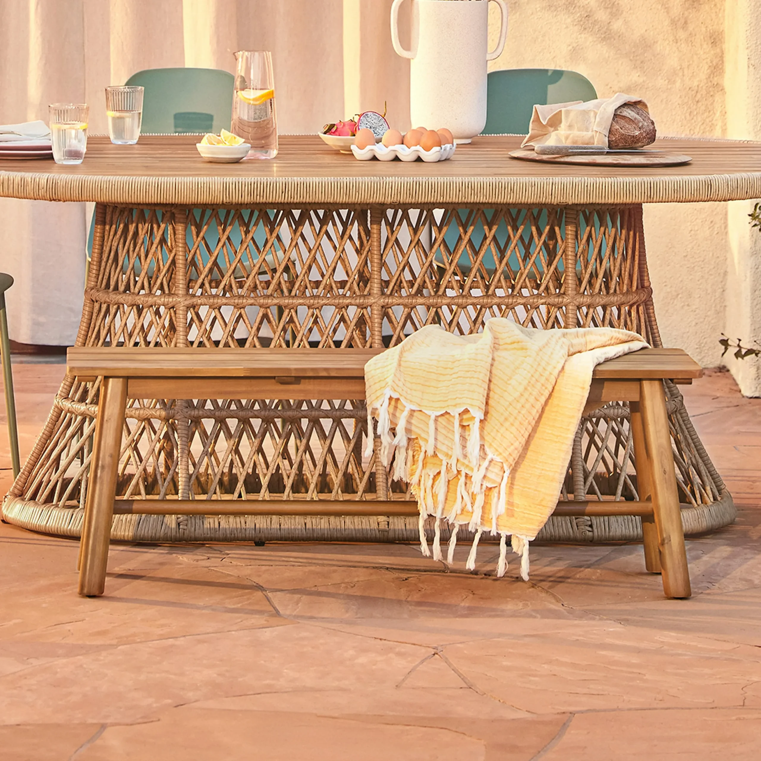 Kempel 47_ Outdoor Bench - Acacia - Image 9