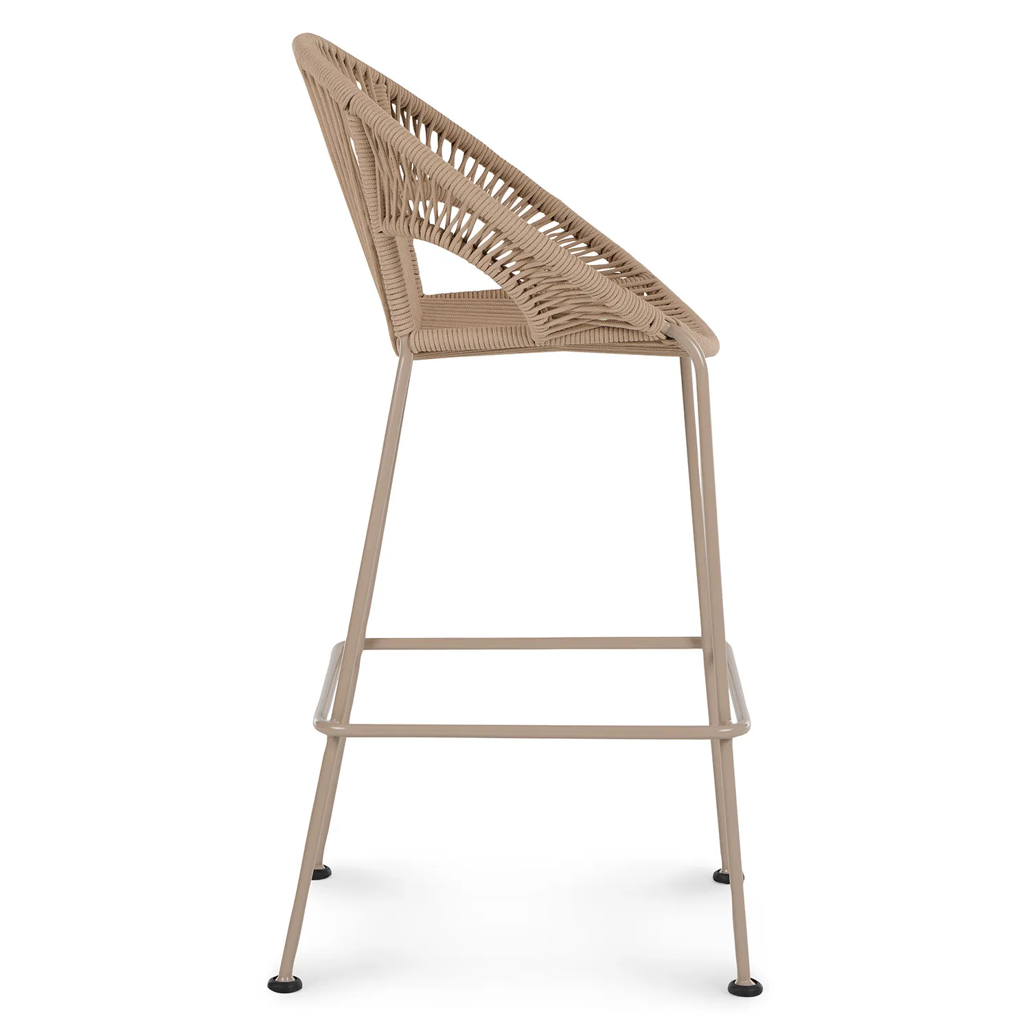 Kasiko Outdoor Bar Stool - White Pepper - Image 10