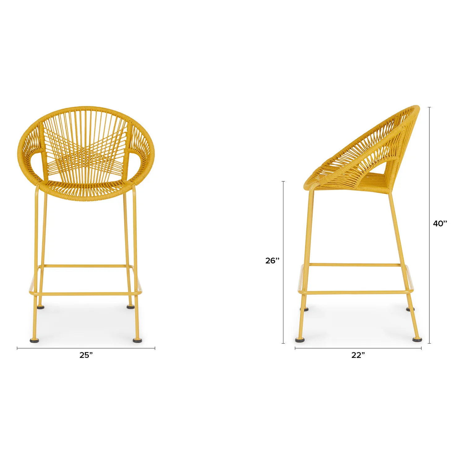 Kasiko Outdoor Counter Stool - Turmeric - Image 10