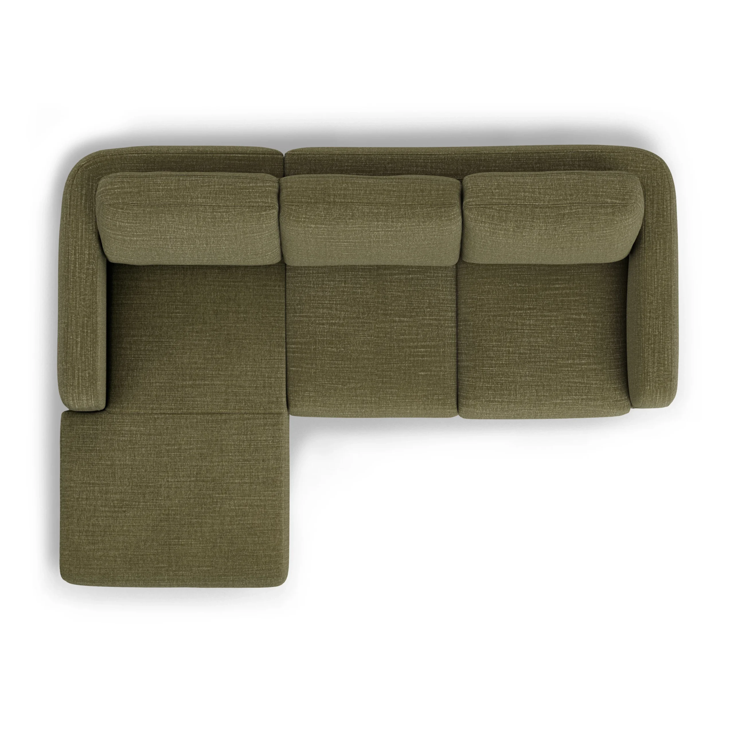 Vati 90.5_ Left Storage Sectional - Natural Oak and Napa Moss - Image 3