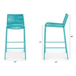 Zina Outdoor Bar Stool - Lago Aqua
