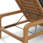 Laholm 78_ Outdoor Chaise Lounge - Dravite Black