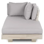 Lubek 69.25_ Outdoor Low Right Chaise Lounge - Beach Sand