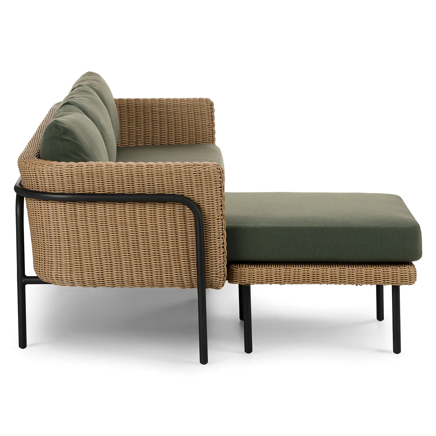 Aby 88_ Outdoor Reversible Sectional - Dravite Green - Image 11