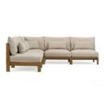 Cove 102.75_ Outdoor Armless Modular Sectional - Basket Beige