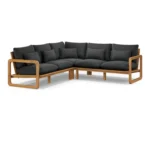 Laholm 94_ Outdoor Corner Sectional - Dravite Black