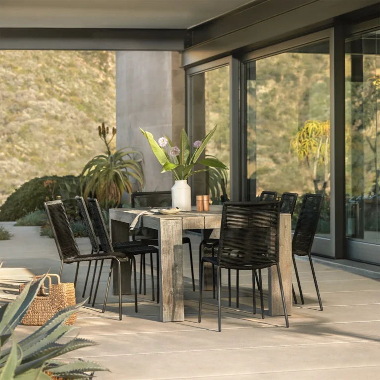 Atica 86.5_ Outdoor Dining Table - Washed Acacia