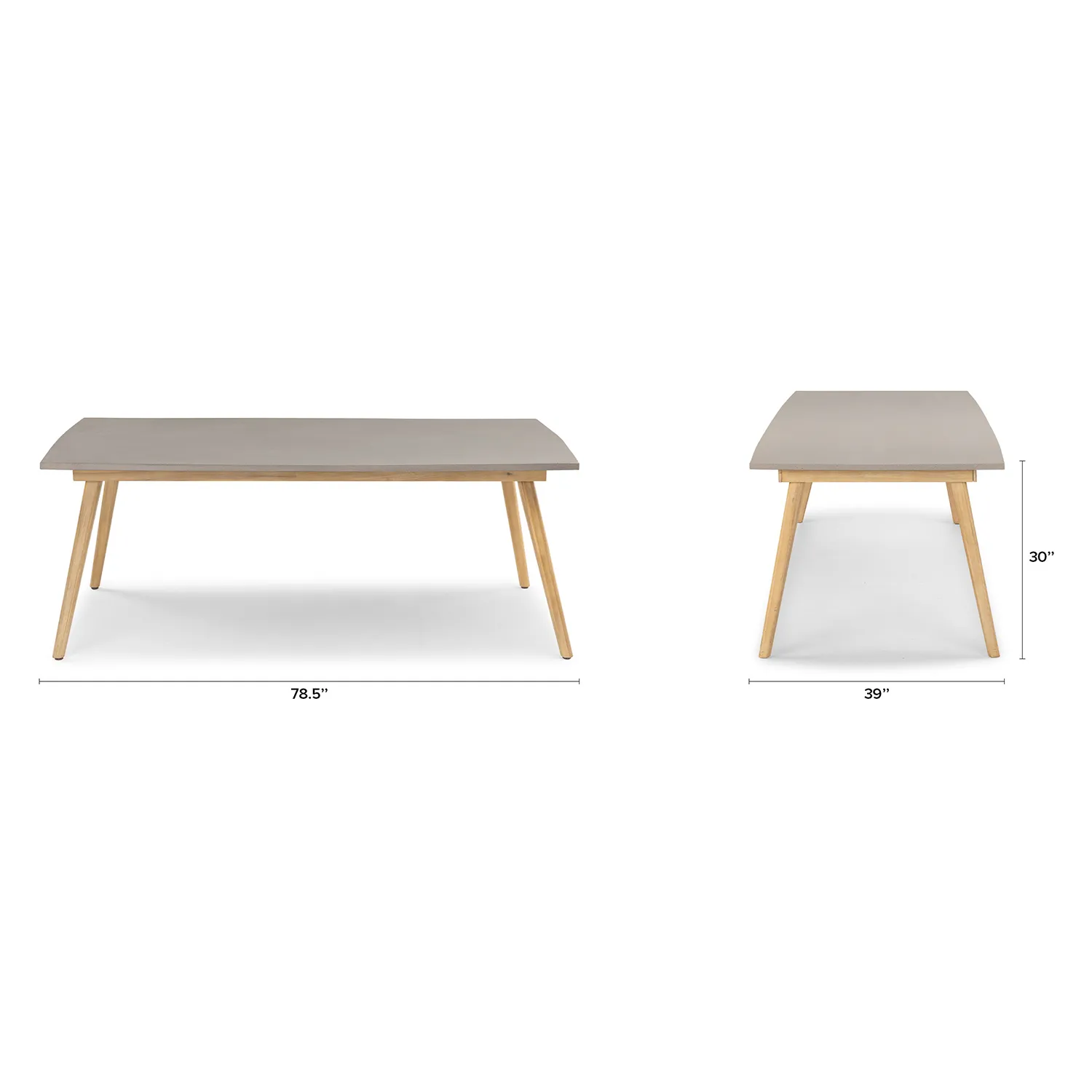 Atra 78.5_ Outdoor Dining Table - Concrete - Image 2