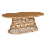 Calliope 78.75_ Outdoor Dining Table  - Wicker