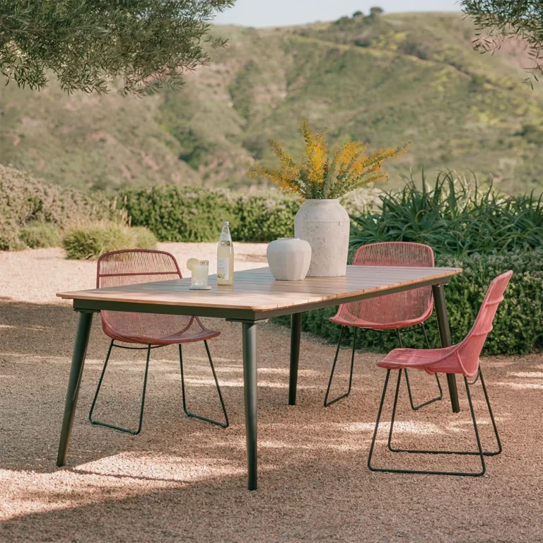 Latta 94.5_ Outdoor Dining Table - Slate Gray