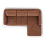 Vati 90.5_ Right Storage Sectional - Natural Oak and Napa Rust