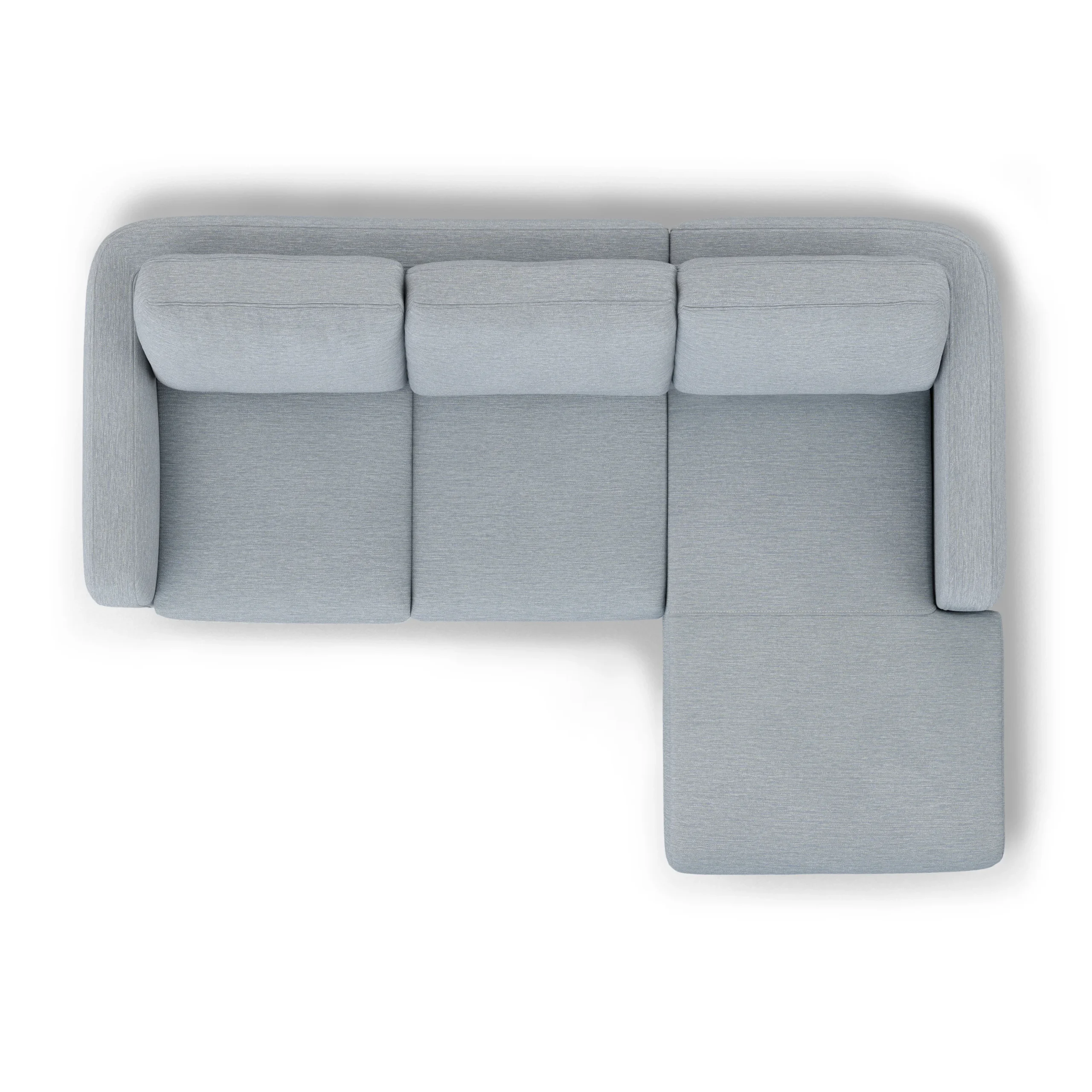 Vati 90.5_ Right Storage Sectional - Silver Light Blue - Image 7