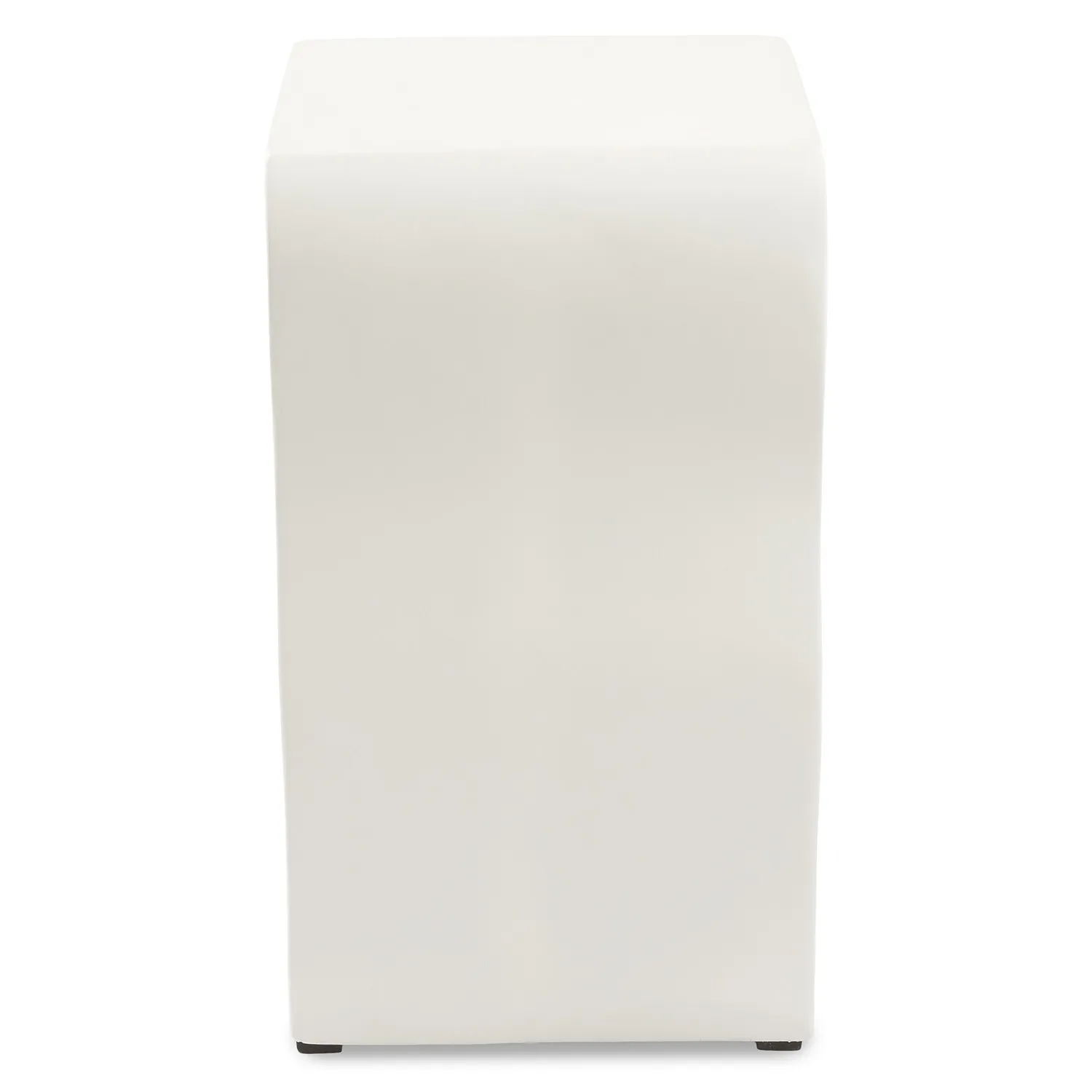Bixby Outdoor Concrete Side Table - Natural White - Image 3