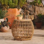 Calova Outdoor Side Table - Resin Wicker