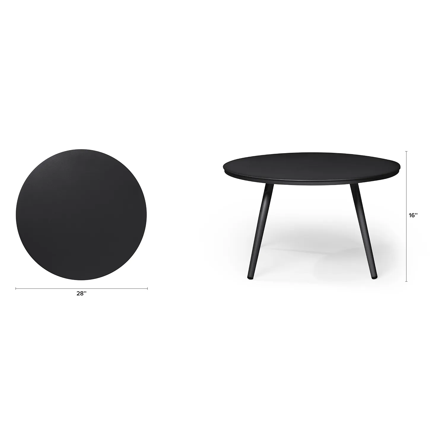 Halden Outdoor Large Side Table - Dark Charcoal - Image 2