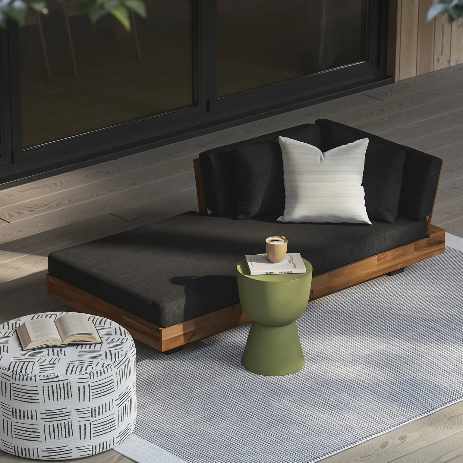Hendry Outdoor Side Table - Willow Green - Image 5