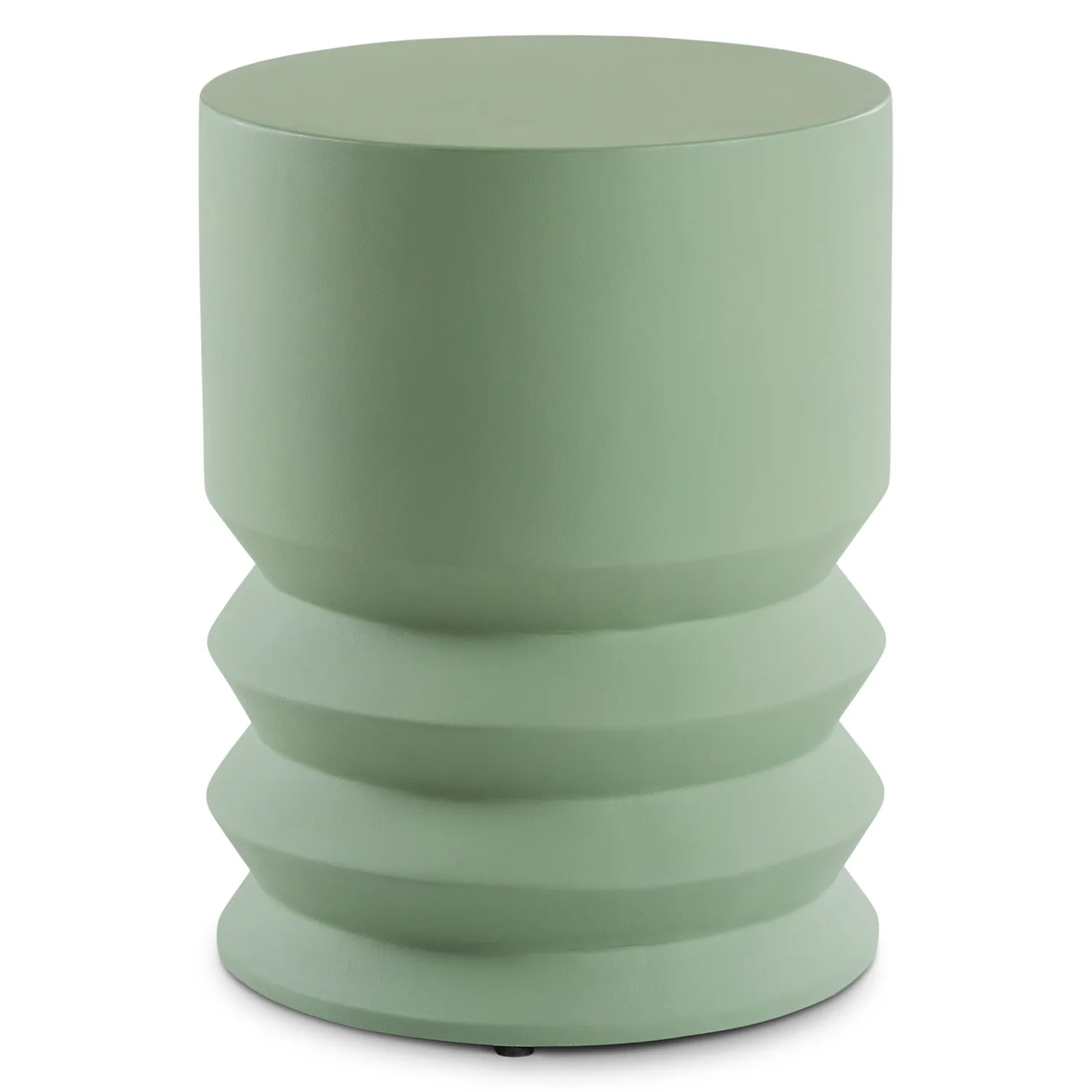 Pindo Outdoor Concrete Side Table - Khaki Green - Image 6