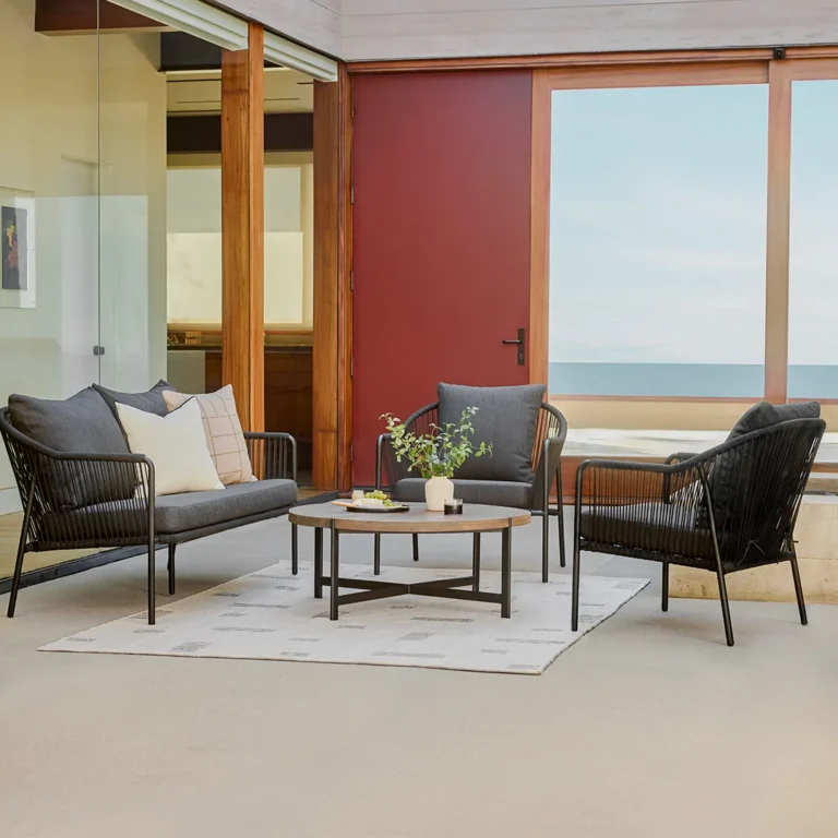 Calicut 67_ Outdoor Loveseat Set - Coast Black