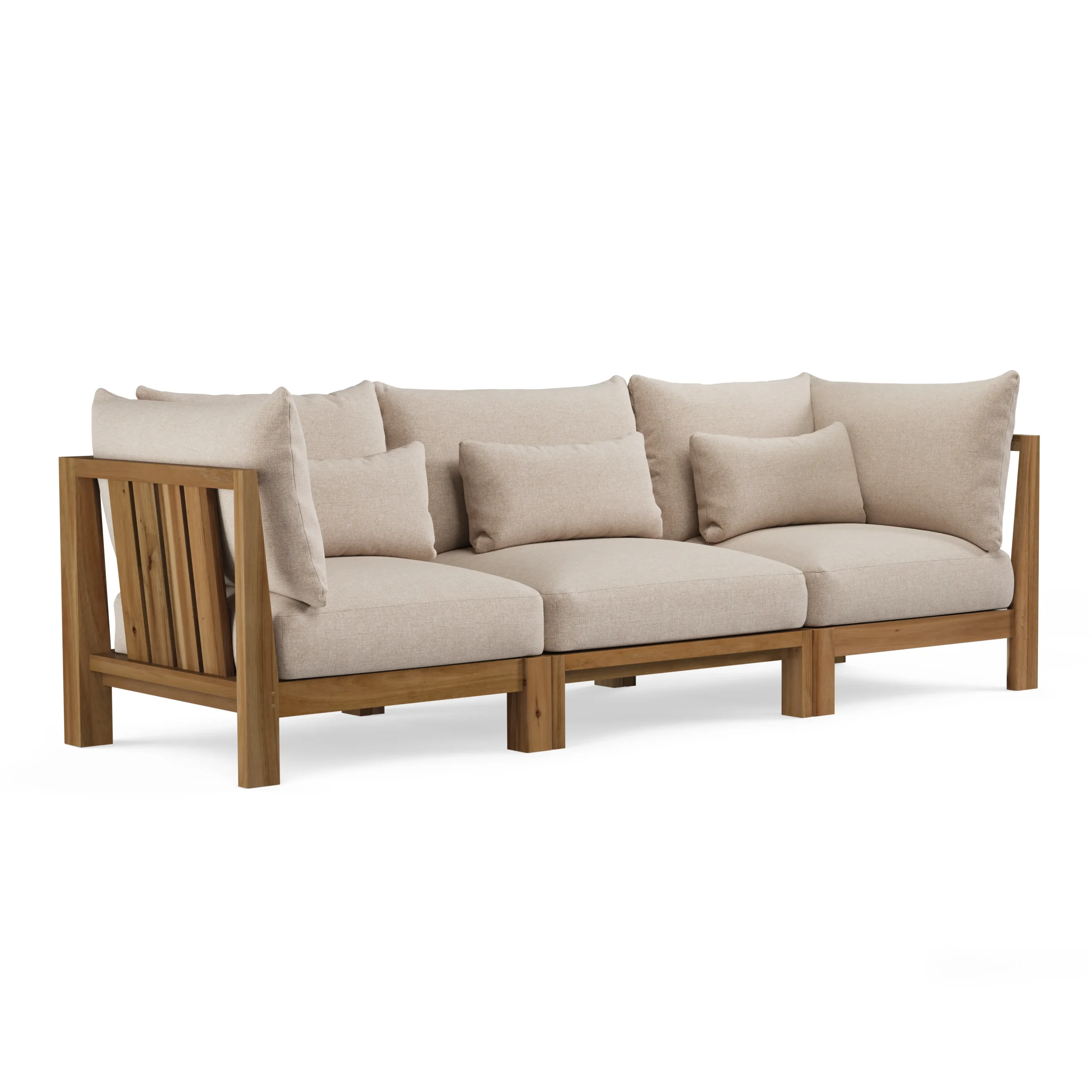 Cove 102.75_ Outdoor Modular Sofa - Basket Beige - Image 9