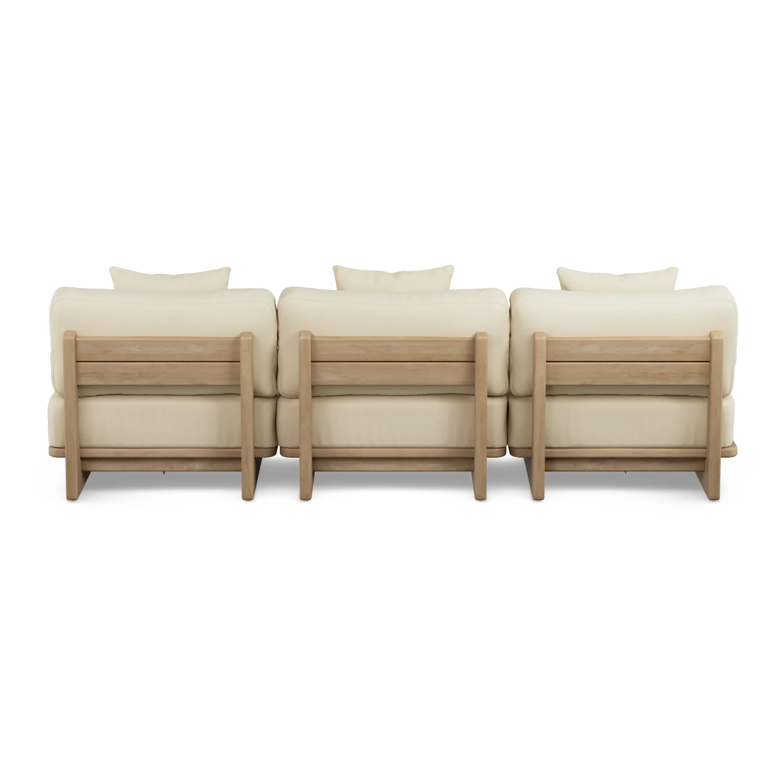 Daphne 102_ Outdoor Armless Modular Sofa - Dravite Ivory - Image 9