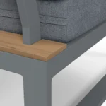 Kezia 56_ Outdoor Armless Modular Loveseat - Whale Gray
