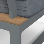 Kezia 84_ Outdoor Armless Modular Sofa - Whale Gray