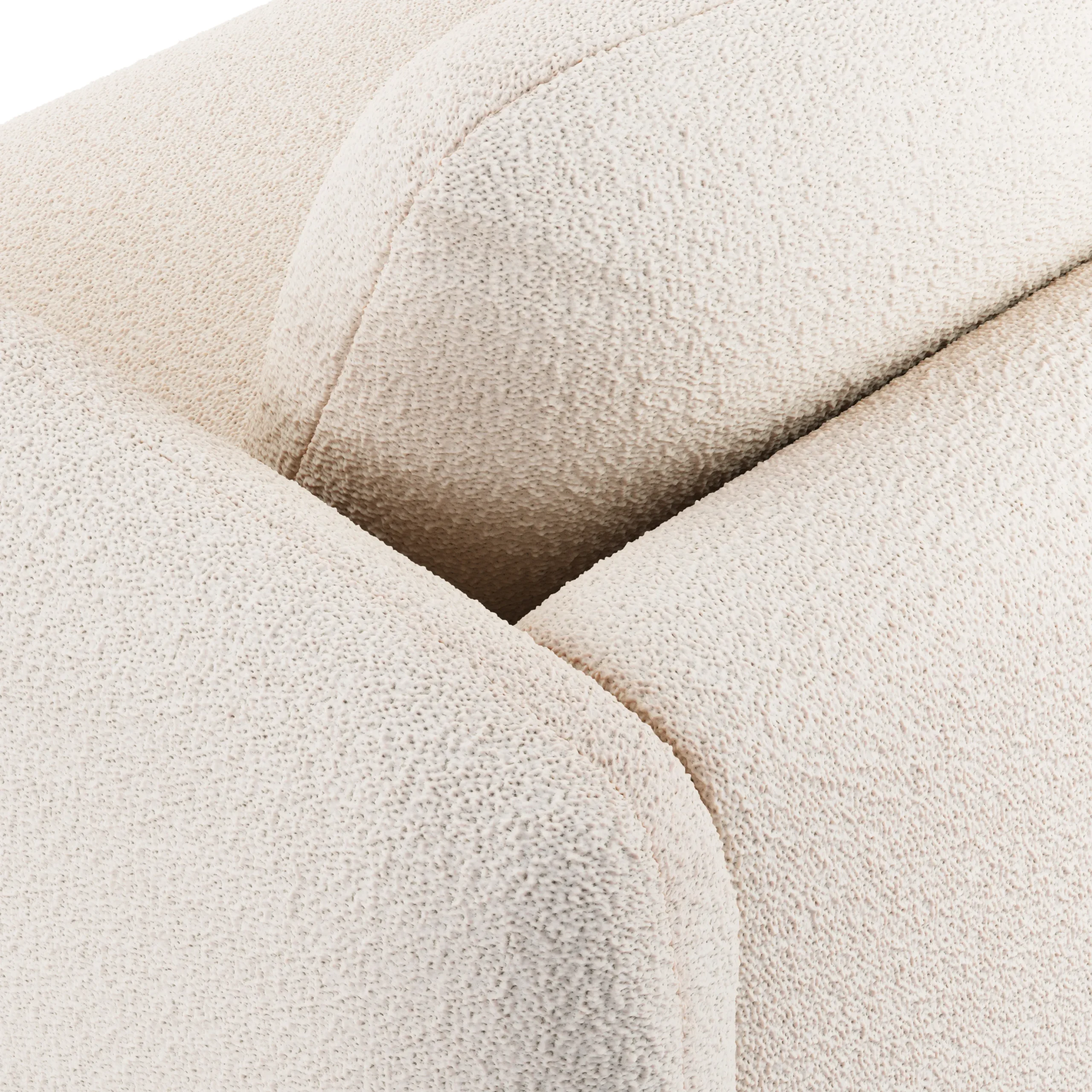 Sanders 37_ Lounge Chair - Ivory Wool Bouclé - Image 6