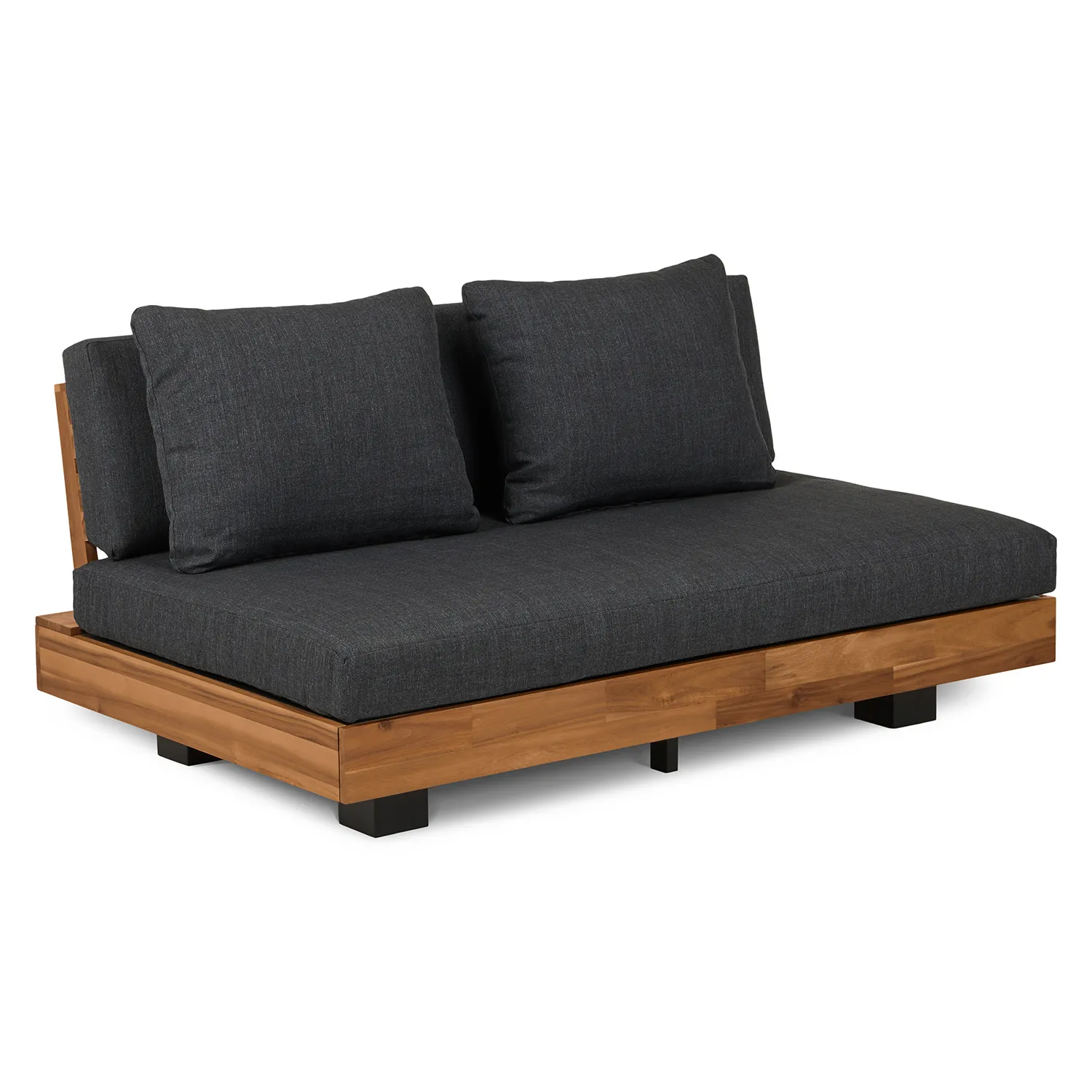 Lubek 50_ Outdoor Low Loveseat - Slate Gray - Image 6