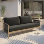 Rosa 80_ Outdoor Sofa - Dravite Black