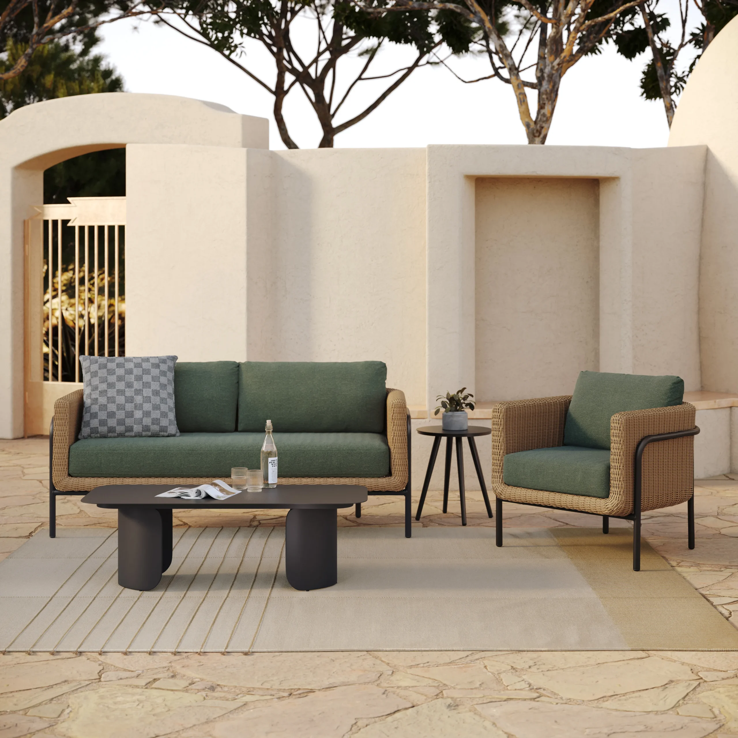 Aby 33_ Outdoor Lounge Chair - Dravite Green - Image 7