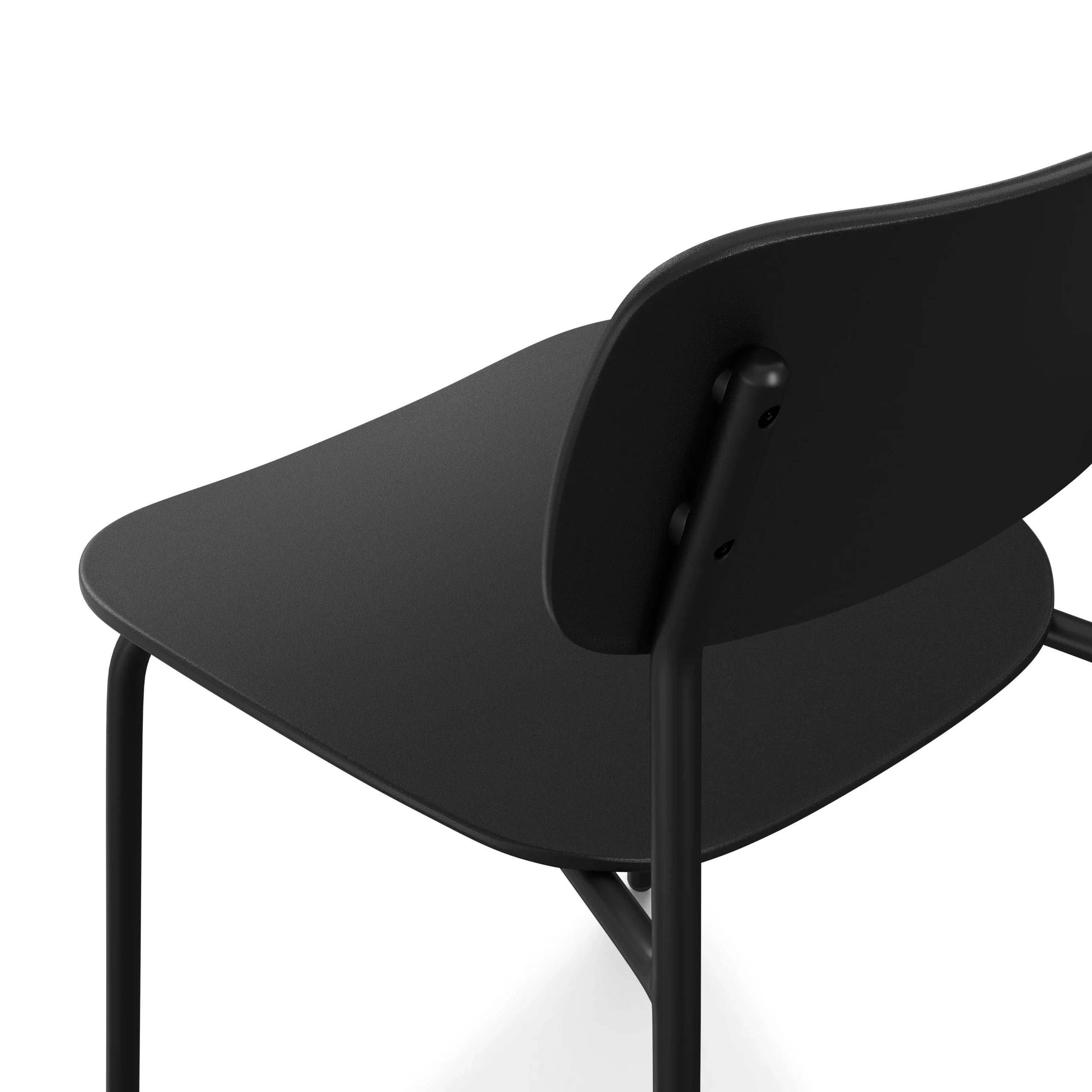 Ari Outdoor Stackable Dining Chair - Black - Image 10