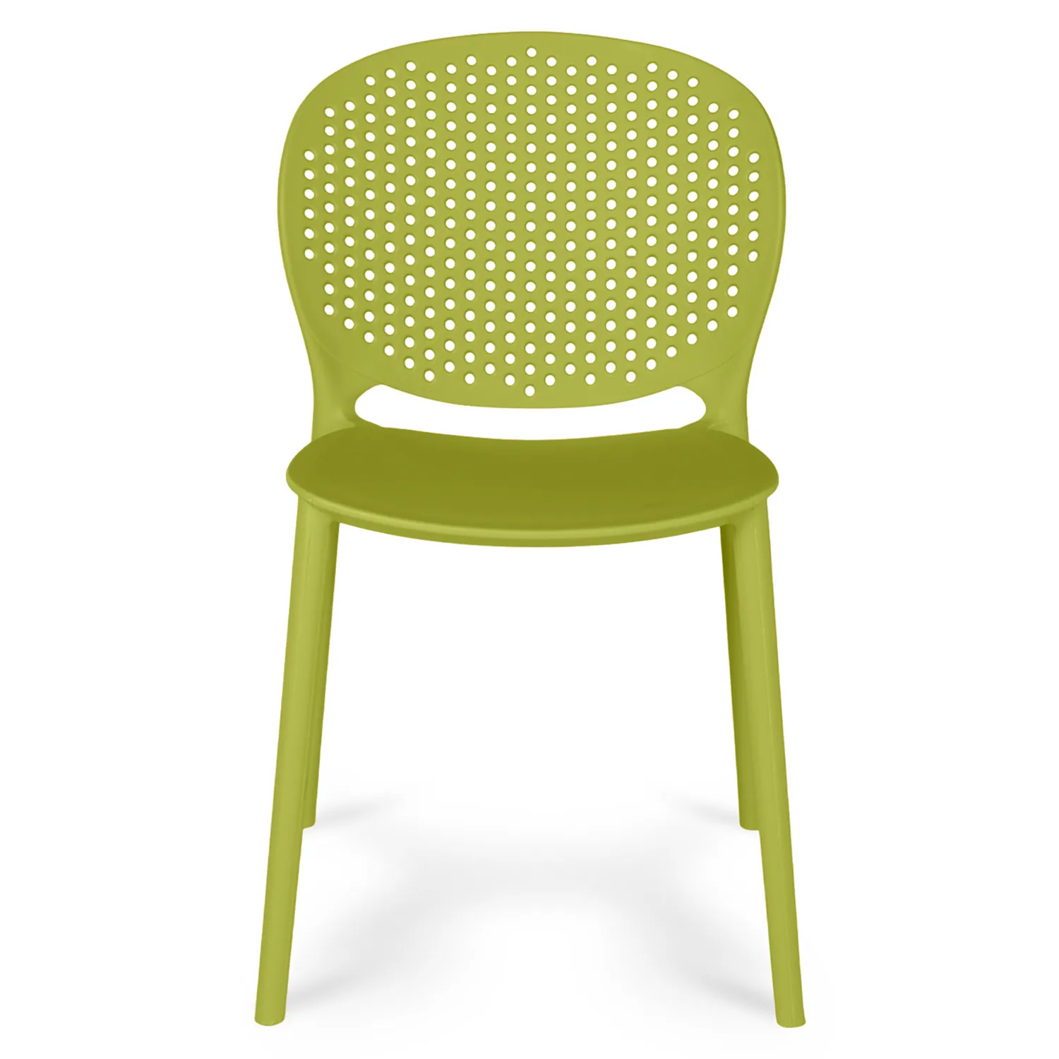 Dot Outdoor Stackable Dining Chair - Citrus Green - Image 7