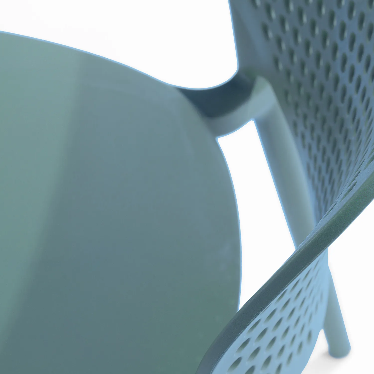 Dot Outdoor Stackable Dining Chair - Surf Blue - Image 13