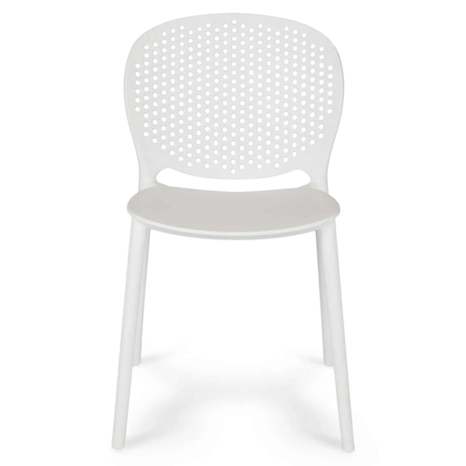 Dot Outdoor Stackable Dining Chair - White - Image 5