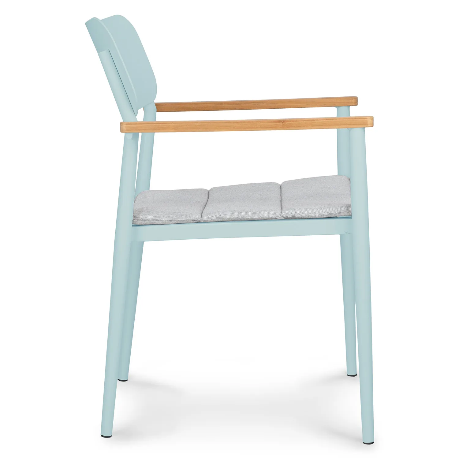 Elan Outdoor Stackable Dining Chair - Turquoise - Image 5