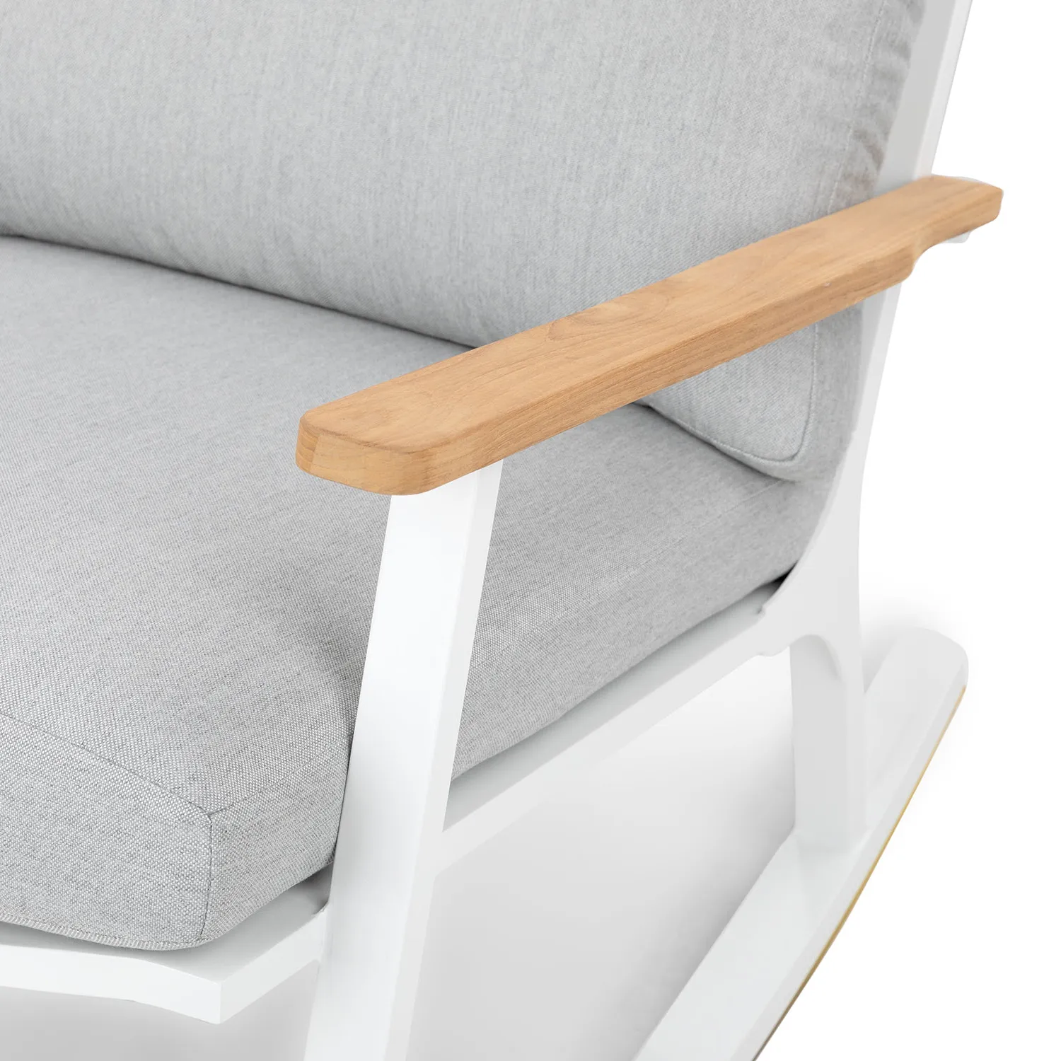 Eleya 31.5_ Outdoor Rocking Chair - Cera Gray - Image 3