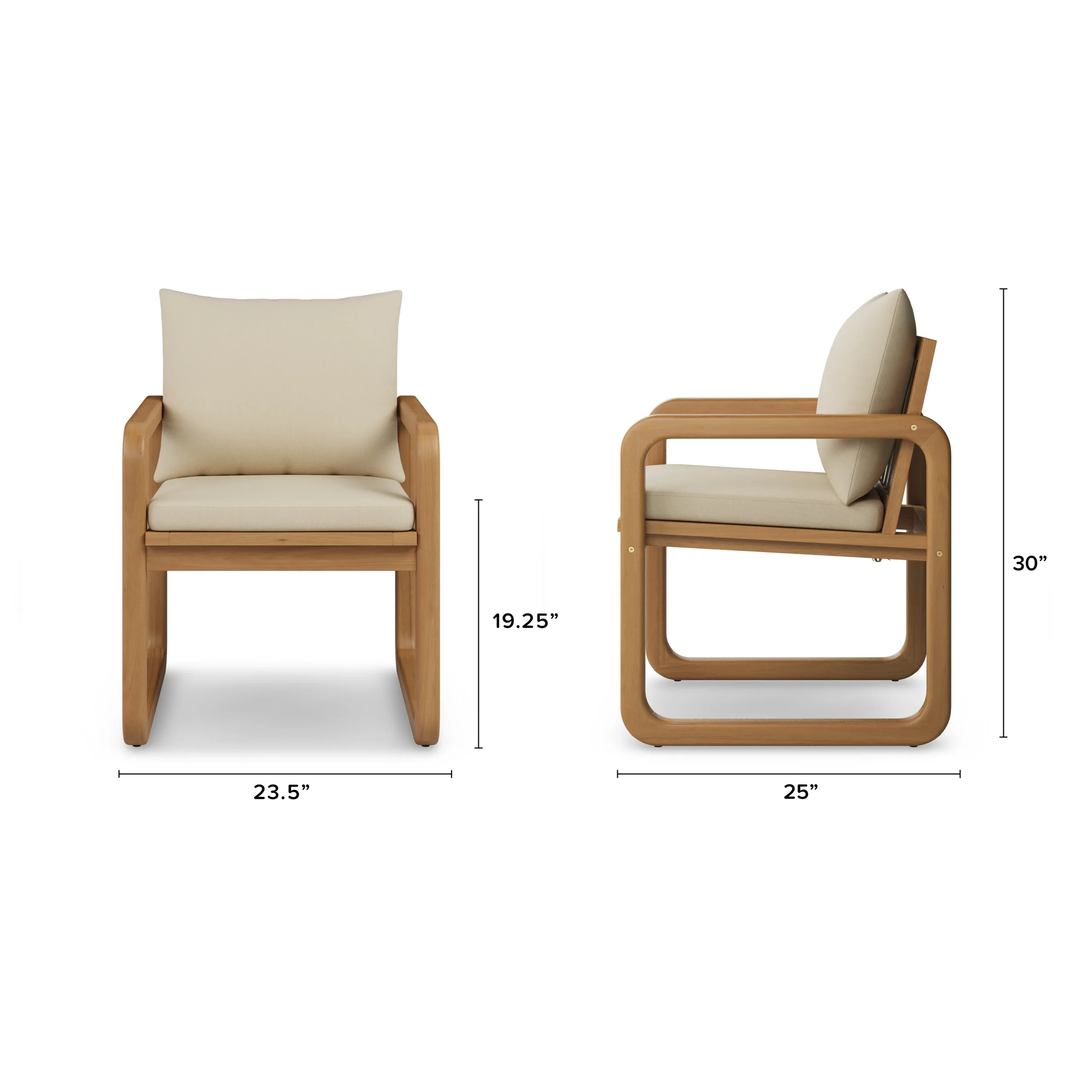 Laholm Outdoor Dining Chair - Dravite Ivory - Image 2