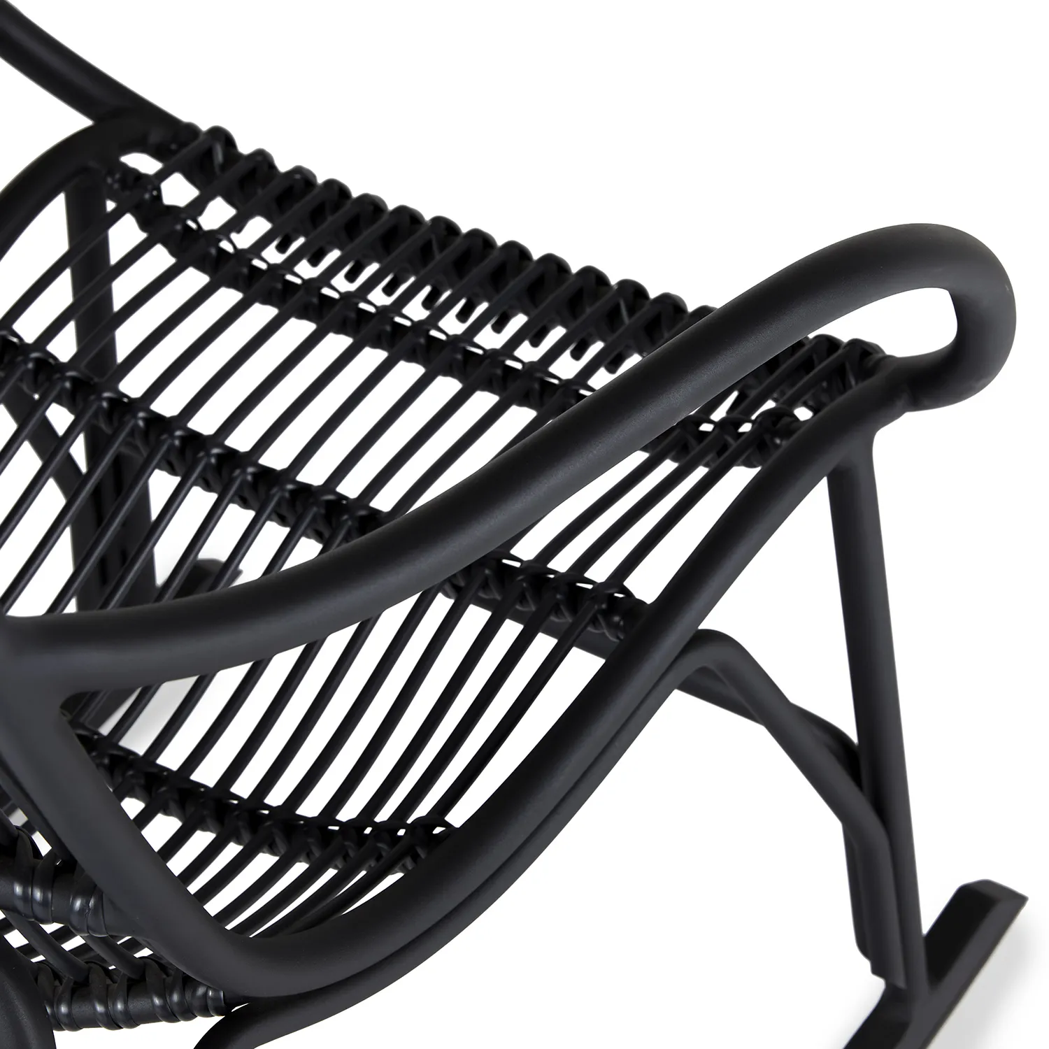 Medan 24.5_ Outdoor Rocking Lounge Chair - Graphite - Image 4