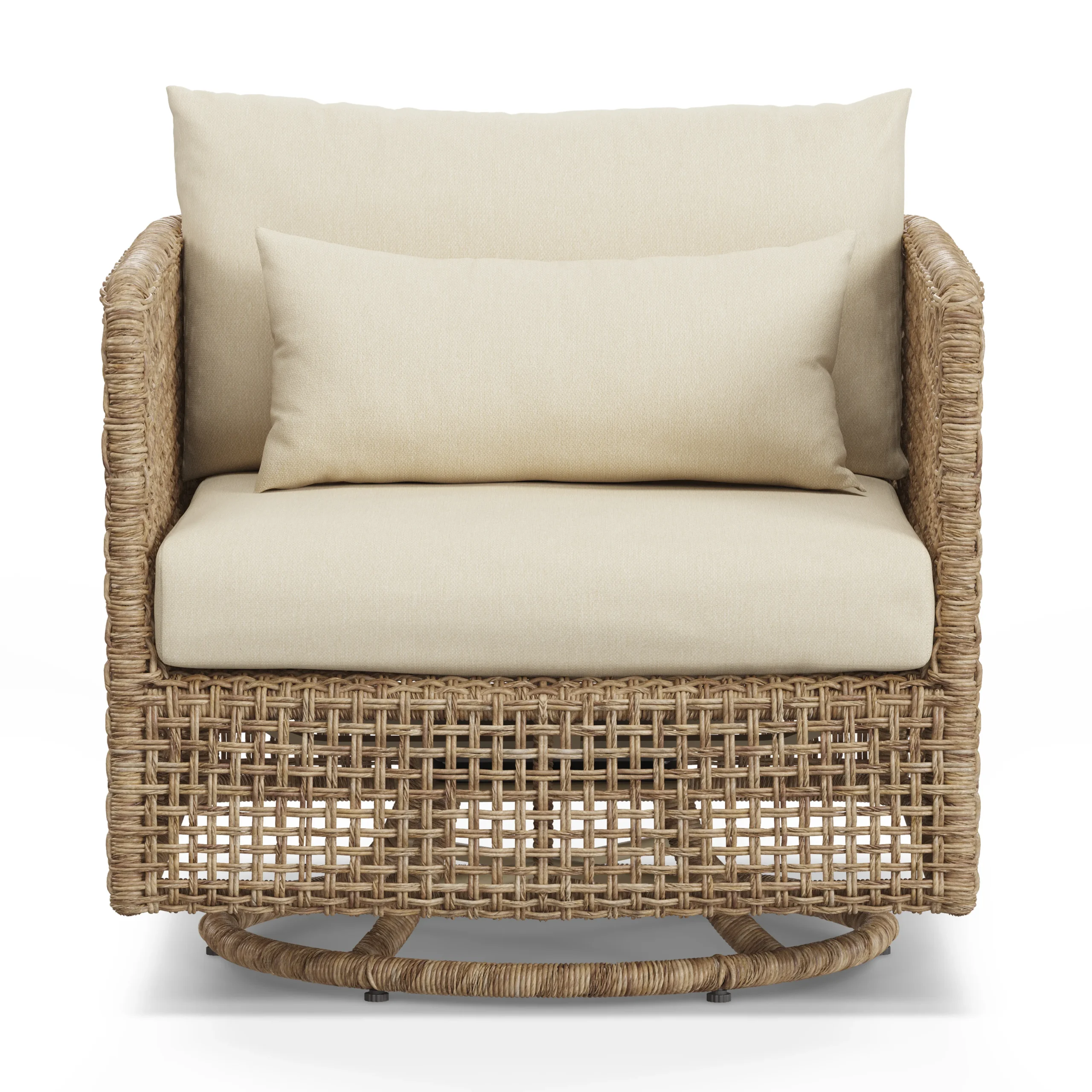 Robbi 32.5_ Outdoor Swivel Chair - Dravite Ivory - Image 10