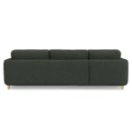 Vati 114_ Left Storage Sleeper Sectional - Natural Oak and Green Wool Bouclé