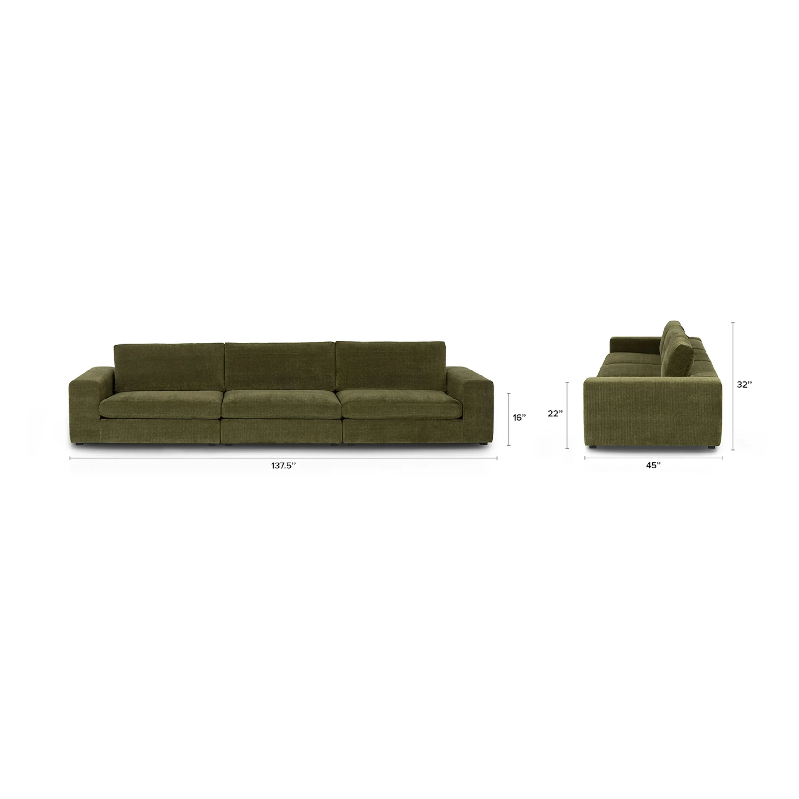 Beta 137_ Modular Sofa - Cypress Green - Image 2