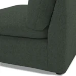 Leigh 39.5_ Armless Chair Module - Green Wool Bouclé